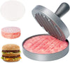 Asdirne Hamburger Press Patty Maker, Food Grade Aluminum Burger Press with ABS Handle, Non-Stick, Easy to Clean, with 50 Pcs Wax Patty Paper, 4.6" Diameter and 0.7" Depth