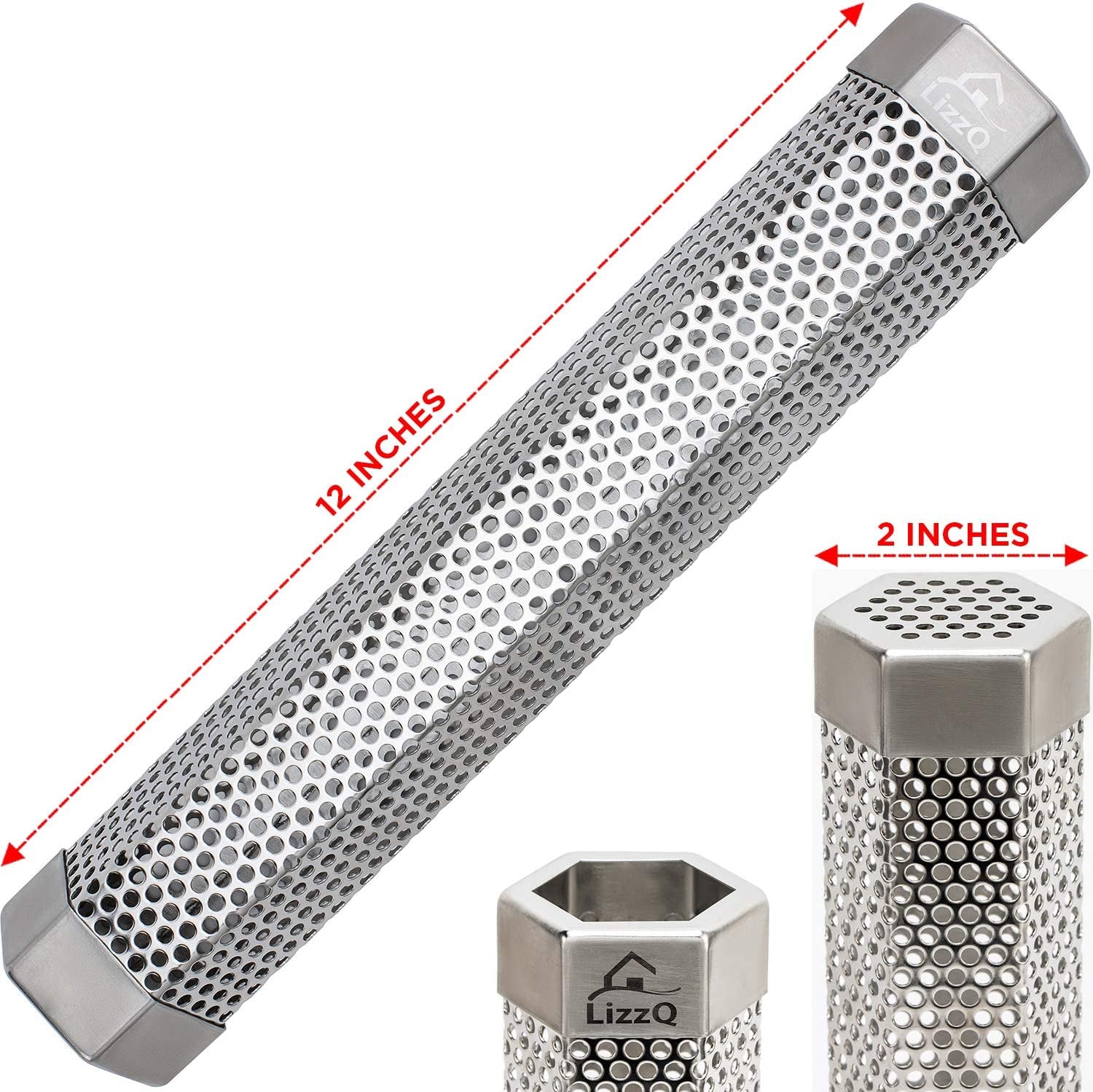 Premium Pellet Smoker Tube 12 Inches - 5 Hours of Billowing Smoke - for Any Grill or Smoker, Hot or Cold Smoking - Free Ebook Grilling Ideas and Recipes
