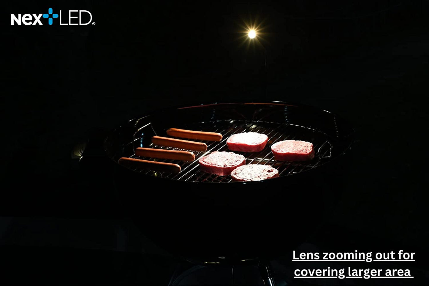 NT-7647-F Magnetic BBQ Grilling Light for Outdoor Grill, 18-Inch Flexible Gooseneck, Heat & Weather Resistant, IP-54, Warm Natural Lighting Shows True Color of Your Food, Perfect Grill Gift