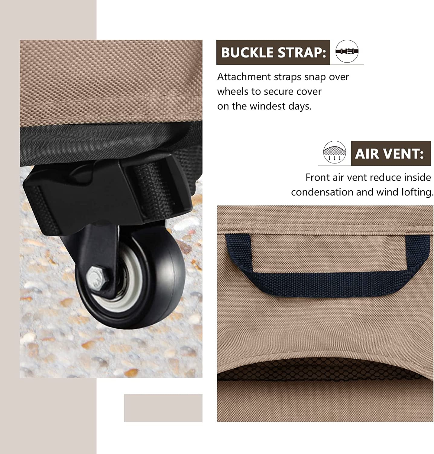 ULTCOVER Gas Grill Cover 55 Inch for 3-5 Burner Propane Barbecue Grills Waterproof BBQ Cover Fits Most Grills Weber Nexgrill Char-Broil Brinkmann