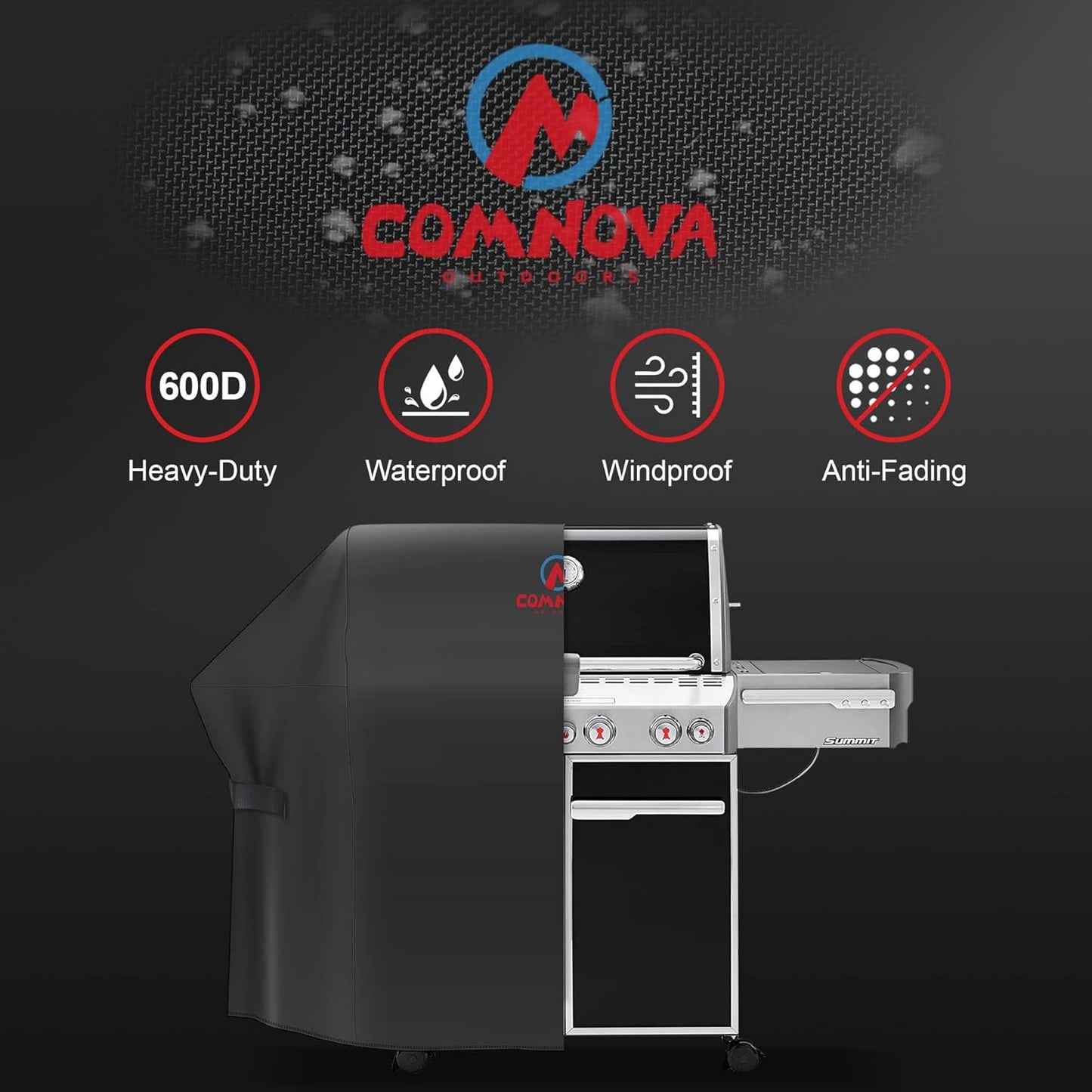 Comnova Grill Cover for Weber Summit 400 Series - 67 Inch BBQ Grill Cover Heavy Duty & Waterproof, 7108 Barbecue Cover for Weber Summit 470, Summit 420, 2022 Genesis S-325S and E-325S Grill Models