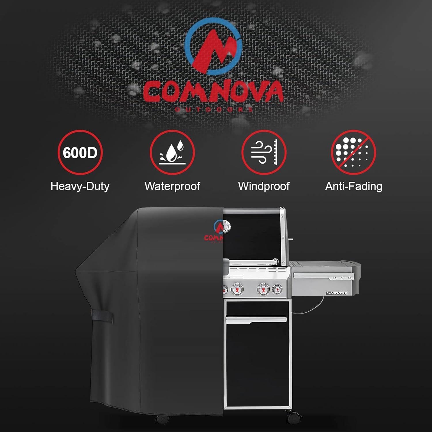 Comnova Grill Cover for Weber Summit 400 Series - 67 Inch BBQ Grill Cover Heavy Duty & Waterproof, 7108 Barbecue Cover for Weber Summit 470, Summit 420, 2022 Genesis S-325S and E-325S Grill Models
