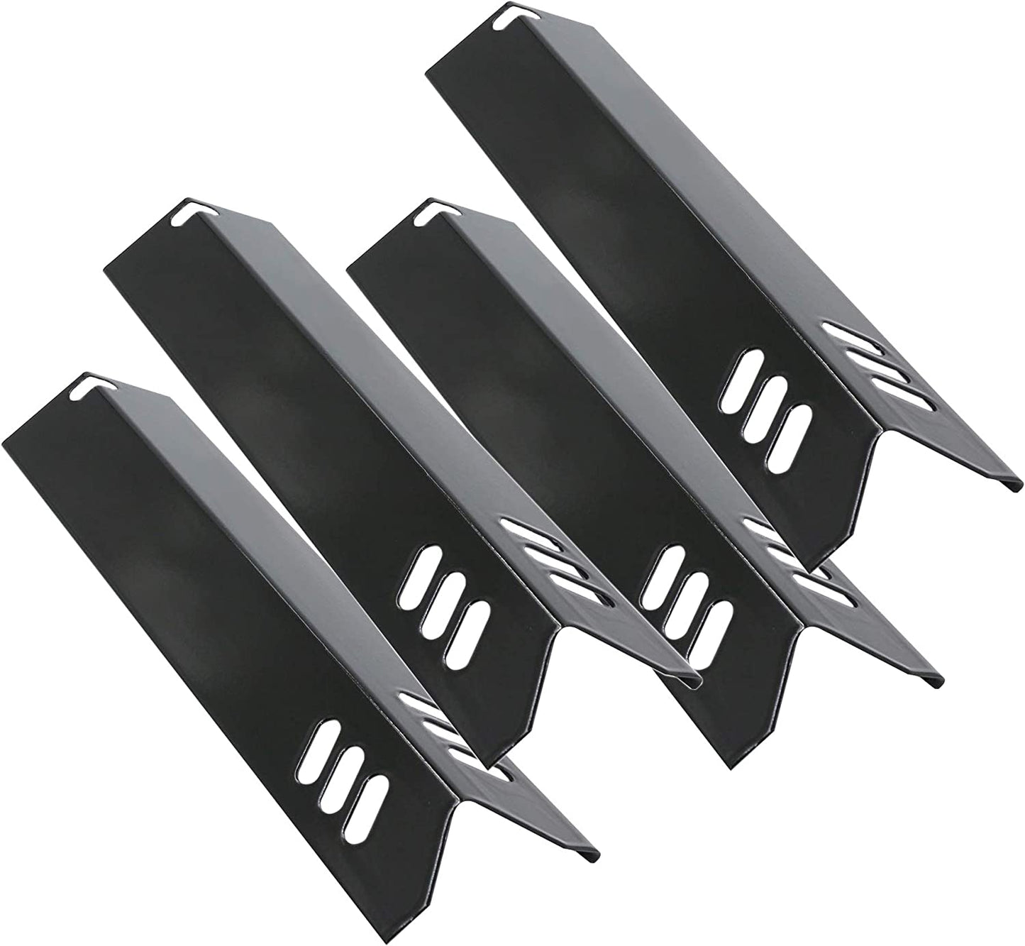 15 Inch Porcelain Grill Heat Shields Replacment for Dyna-Glo DGF510SBP, DGF493BNP, Set of 4 Barbeque Grill Heat Plates for Backyard Grill Replacement Parts BY15-101-001-02, BY13-101-001-13, GBC1460W