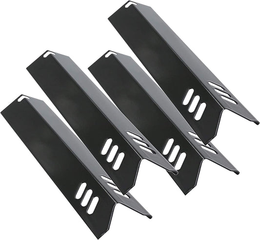 15 Inch Porcelain Grill Heat Shields Replacment for Dyna-Glo DGF510SBP, DGF493BNP, Set of 4 Barbeque Grill Heat Plates for Backyard Grill Replacement Parts BY15-101-001-02, BY13-101-001-13, GBC1460W