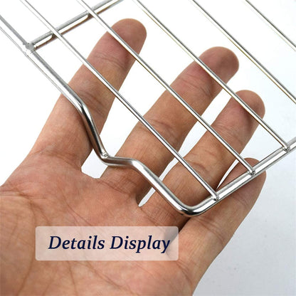 Turbokey Grilling Rack Heavy Duty Wire Grate Oven Roasting Rack 5.3 X 8.7 Inch Rectangle Baking Cooling Steaming with 4 Legs Stainless Steel Rack (5.3"X8.7",22X13.5Cm)