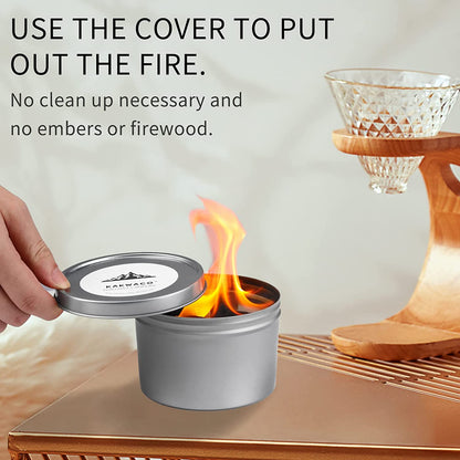 2 Pack Portable Campfire, Portable Fire Pit for Camping, 3-5 Hours of Burn Time Campfire in a Can for Picnics, Cooking and Party