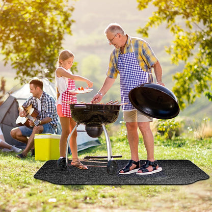 36 X 50 Inches under the Grill Protective Deck and Patio Mat, under Grill Floor Mats to Protect Deck, BBQ Mat for under BBQ, Absorbent Oil Pad Protector for Deck & Patio