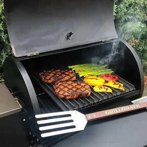 Grillgrate - 15" Grillgrate Sear Station for Pellet Grills (SS15) - 3 Grillgrate Panels + Grilling Spatula