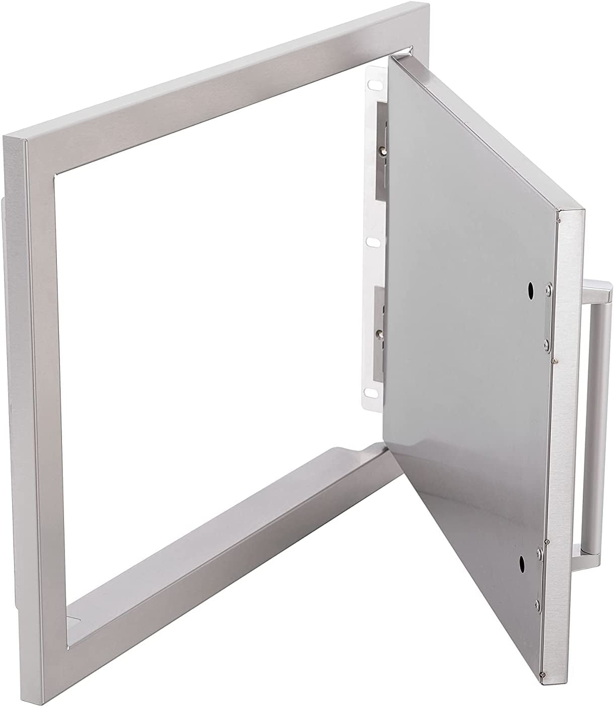 Outdoor Kitchen BBQ Access Door,20X14 Inch,304 Stainless Steel Single Horizontal Door for Grilling Station or BBQ Island, Silver (CBASDH2014), 20X14 in Horizontal