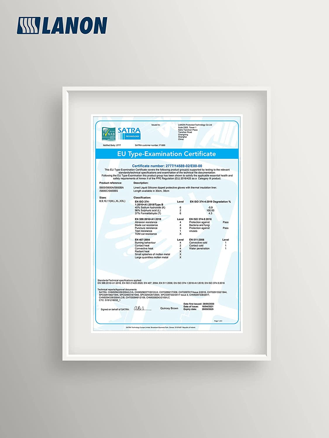 LANON Liquid Silicone Gloves, Heat Resistant Oven Gloves with Fingers, Food Grade, Waterproof, White, Large