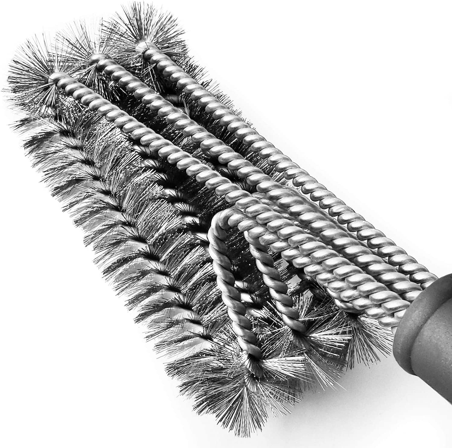 BBQ Grill Brush Stainless Steel 18" Barbecue Cleaning Brush W/Wire Bristles & Soft Comfortable Handle - Perfect Cleaner & Scraper for Grill Cooking Grates