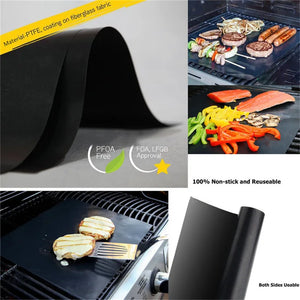 1/3Pc Non-Stick BBQ Grill Mat 40*33Cm Baking Mat Cooking Grilling Sheet Heat Resistance Easily Cleaned Kitchen for Party