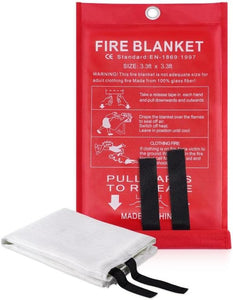 Emergency Fire Blankets for Home Kitchen - Mondoshop Fiberglass Fireproof Blankets for Camping, Picnic, Fireplace, School, Grill, Car, Office, Warehouse