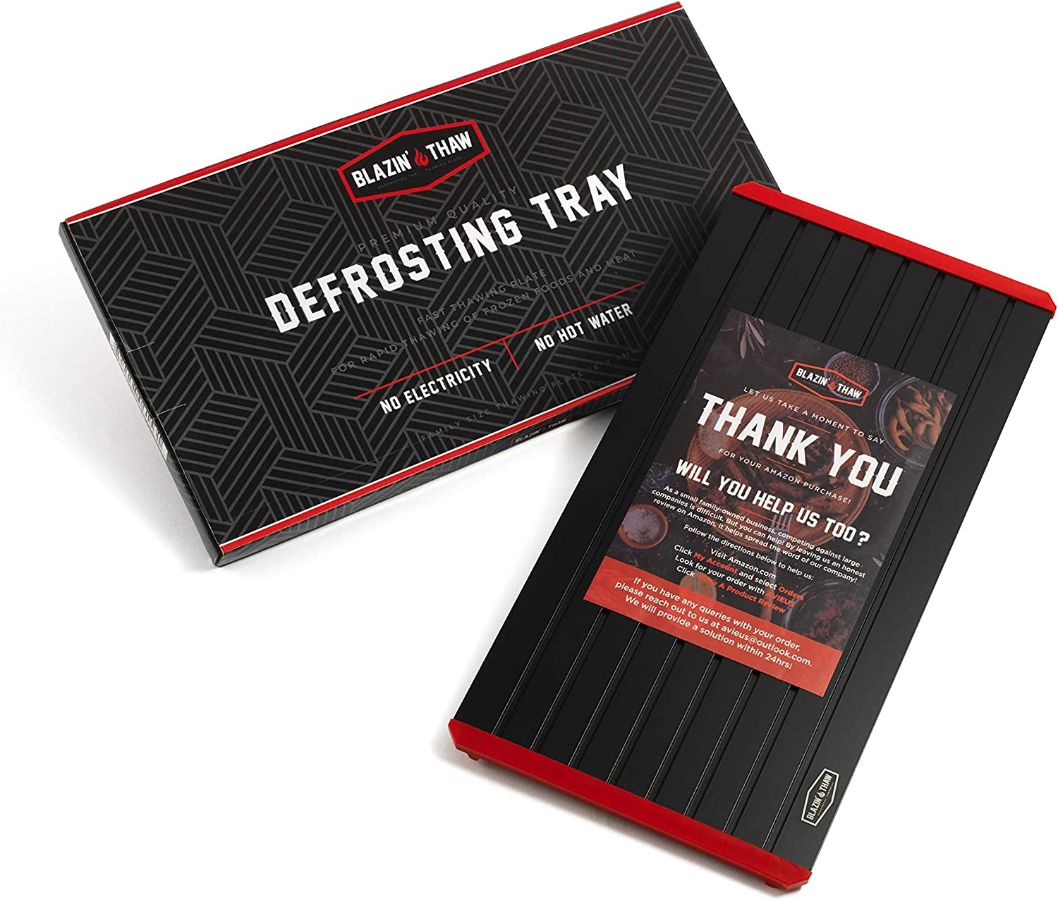 Defrosting Tray for Frozen Meat | 16" Family-Size | Aluminium Plate for Thawing Frozen Food | Natural Thawing Process | No Microwaves, No Cold/Warm Water Required |