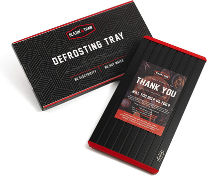 Defrosting Tray for Frozen Meat | 16" Family-Size | Aluminium Plate for Thawing Frozen Food | Natural Thawing Process | No Microwaves, No Cold/Warm Water Required |