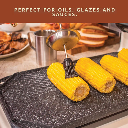 Bellemain Basting Pot and Brush Set - Silicone Basting Brush for Cooking, Smoking - Barbecue Brush for Sauce, BBQ Basting Brush for Grill - Meat Brush for Basting, BBQ Sauce Pot, Meat Baster Set