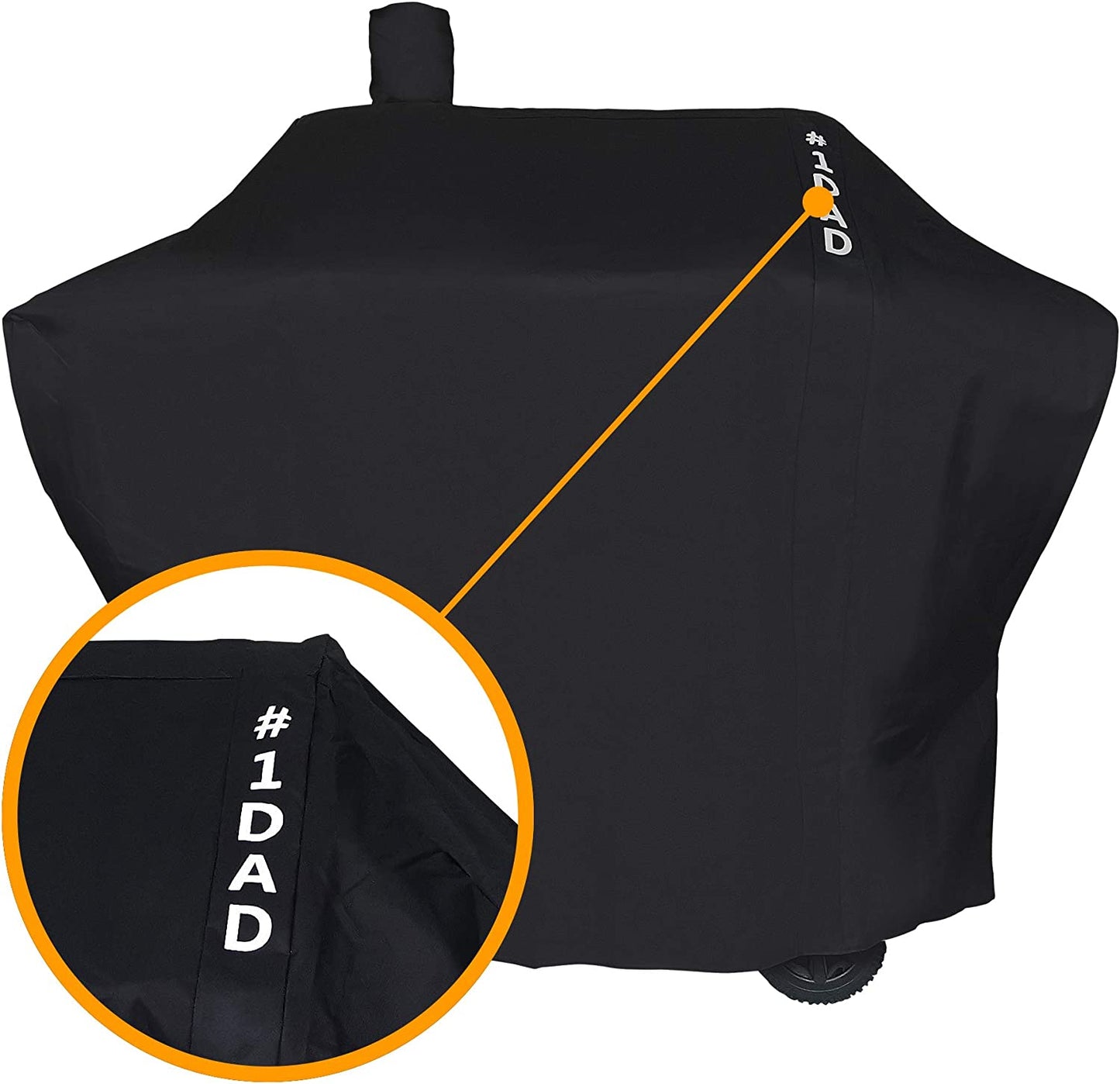 Smoker Grill Cover Sized for Char-Griller Charcoal Grill 2190 Heavy Duty Waterproof Patio 600D Canvas Barbeque BBQ Grill Cover