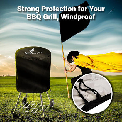 BBQ Grill Cover | 15 Inches | 210D Gas Grill Covers Heavy Duty Waterproof Used as Smoker Cover, Gas Stove Cover, Griddle Cover, Kettle Grill Cover and BBQ Cover