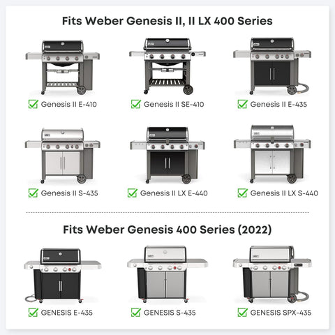 Image of Full-Size Griddle Insert, Stainless Steel Flat Top Griddle for Weber Genesis II and Genesis II LX 400 Series Gas Grill, 4-Burner Gas Grill Accessories