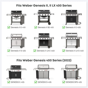 Full-Size Griddle Insert, Stainless Steel Flat Top Griddle for Weber Genesis II and Genesis II LX 400 Series Gas Grill, 4-Burner Gas Grill Accessories