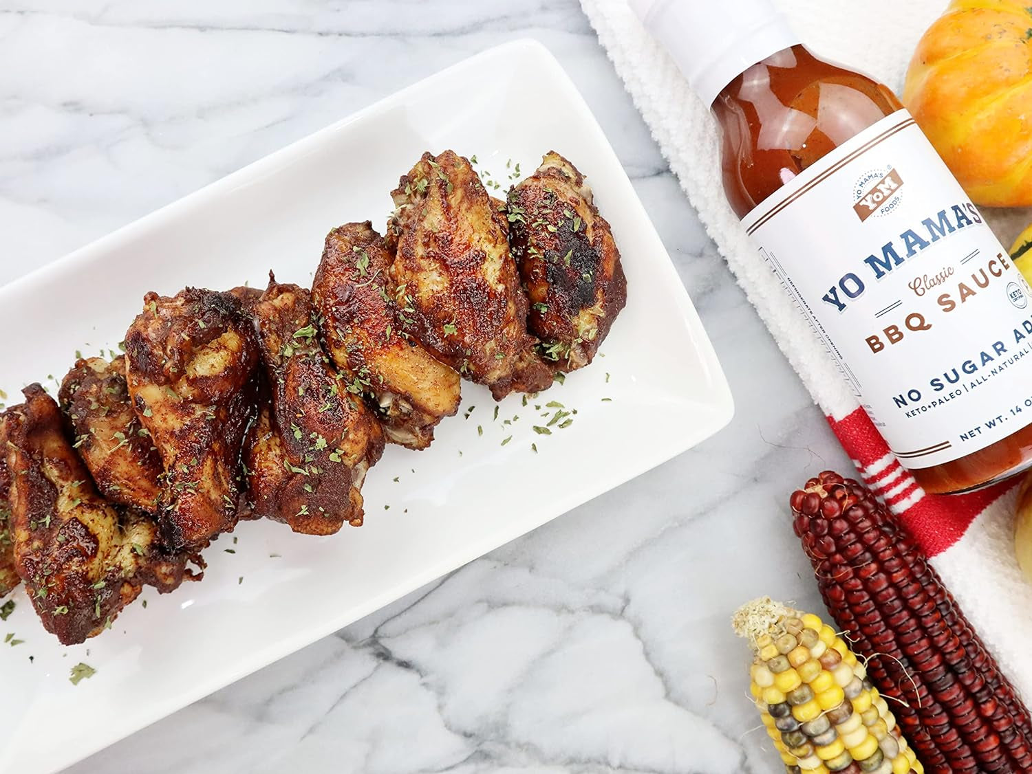 Keto Barbecue BBQ Sauce by Yo Mama'S Foods – (Pack of 4) - No Sugar Added, Low Carb, Vegan, Gluten Free, Paleo Friendly, and Made with Whole Non-Gmo Tomatoes!