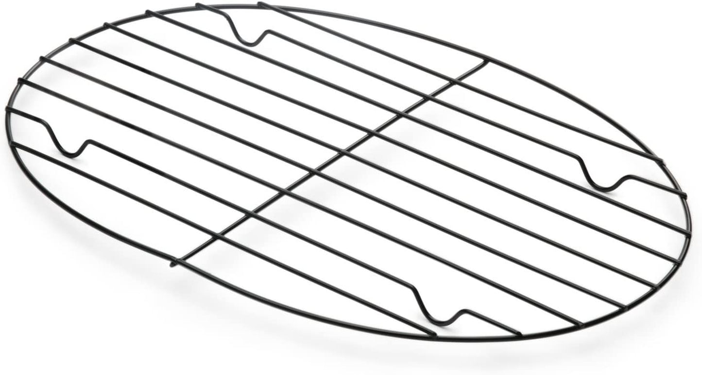 Fox Run - 57213 Fox Run Non-Stick Oval Roasting/Cooling Rack, 11.25 X 8.25 X 0.5 Inches, Metallic