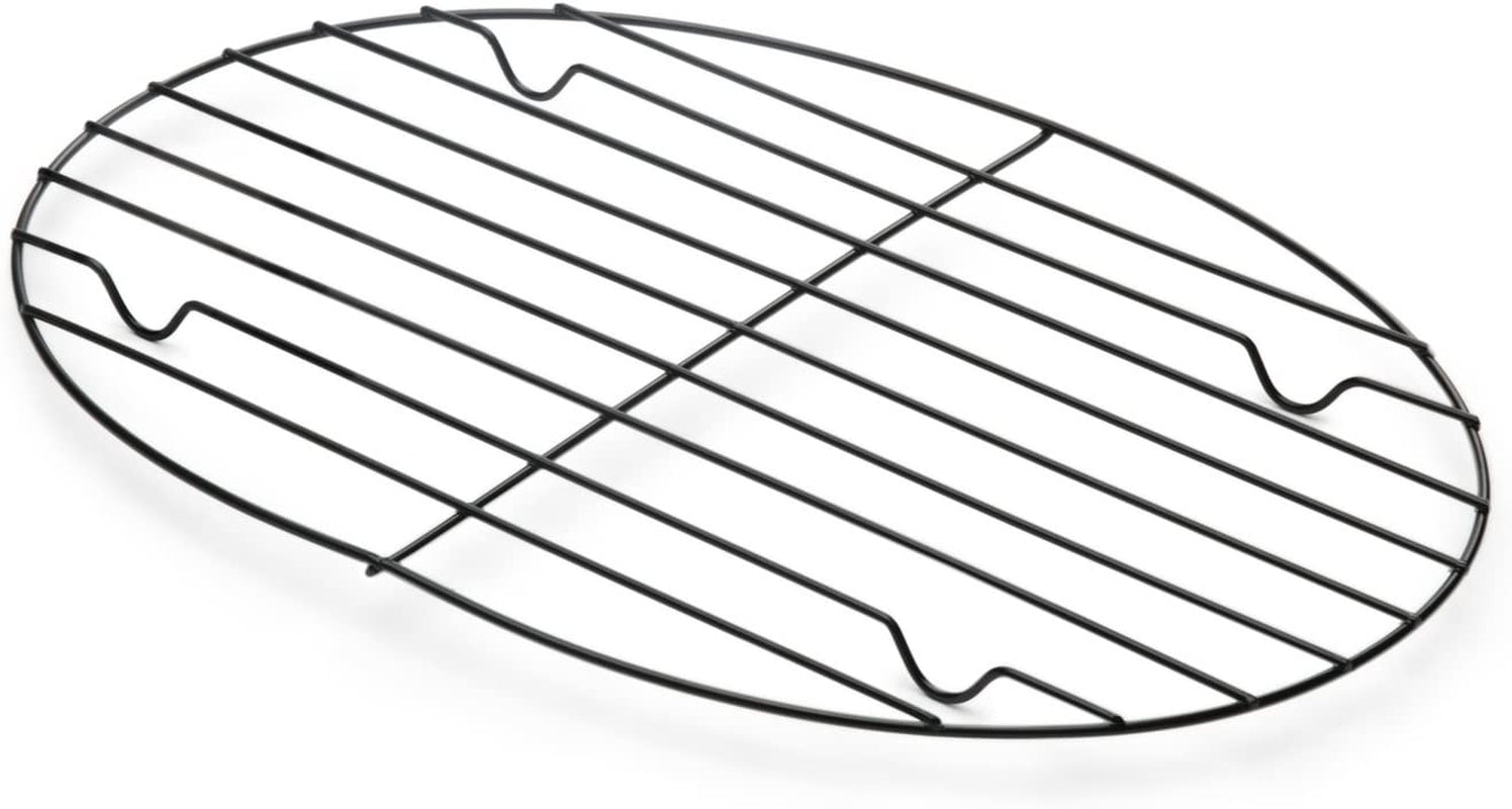 Fox Run - 57213 Fox Run Non-Stick Oval Roasting/Cooling Rack, 11.25 X 8.25 X 0.5 Inches, Metallic