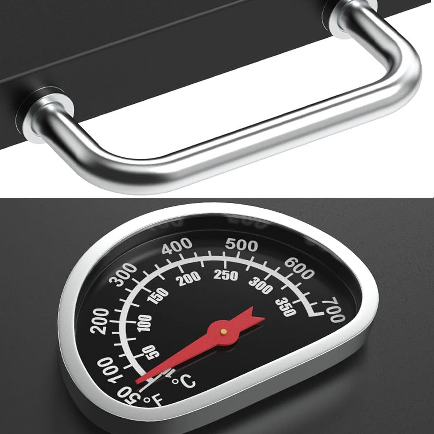 Grill Lid for Blackstone 17 Inch Griddle, Griddle Hood Hard Cover with Temperature Gauge for Blackstone 1832 1971 1814 1650 1900 & Blackstone Adventure Griddle, 17" Flat Top Griddle Lid