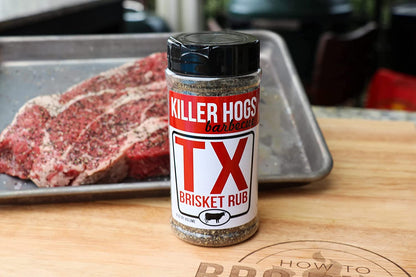 Killer Hogs BBQ TX Brisket Rub | Championship BBQ and Grill Seasoning for Texas Brisket | Great on Brisket, Ribs, Steaks, or Turkey | 11 Ounces