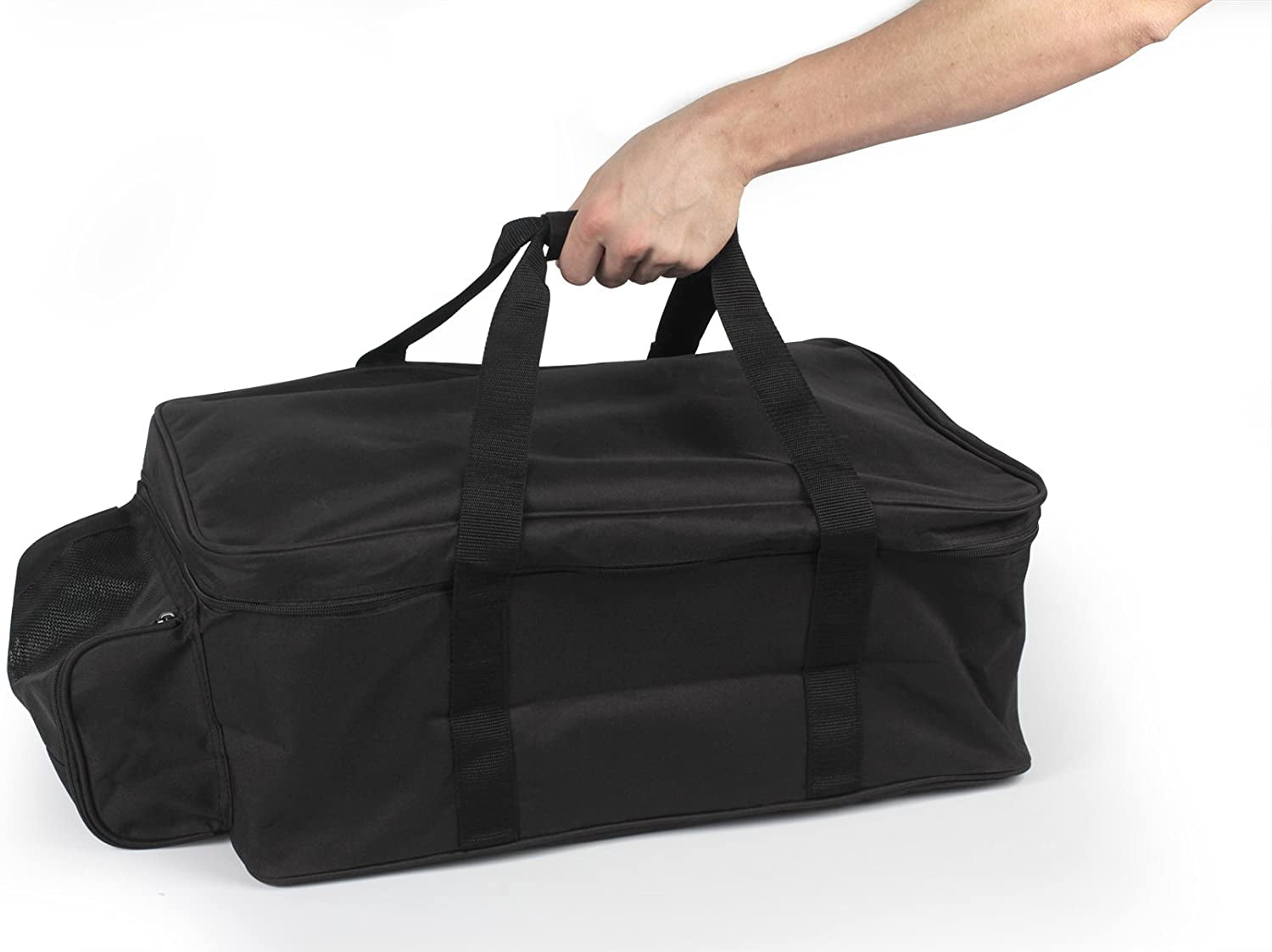 Stainless Steel Portable Propane Gas Grill, Convenient Size for Tailgating, Camping, RV, Picnicking, Home and Boats, Includes Storage Bag (125 Square Inches of Cooking Surface)