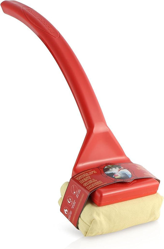 BBQ Replaceable Scraper Cleaning Head, Bristle Free - Durable and Unique Scraper Tools for Cast Iron or Stainless-Steel Grates, Barbecue Cleaner (Grill Brush)