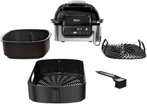 Image of Foodi 5-In-1 Indoor Grill W/ 4-Quart Air Fryer with Roast, Bake, Dehydrate