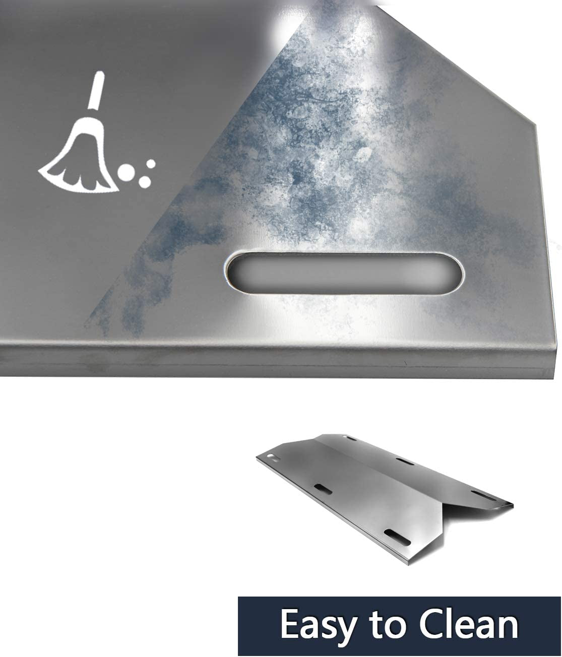 SPA231 (4-Pack) Stainless Steel BBQ Gas Grill Heat Plate, Heat Shield, Heat Tent, Burner Cover, Vaporizor Bar, and Flavorizer Bar for Costco Kirland, Jenn-Air, Nexgrill, Lowes (17 3/4