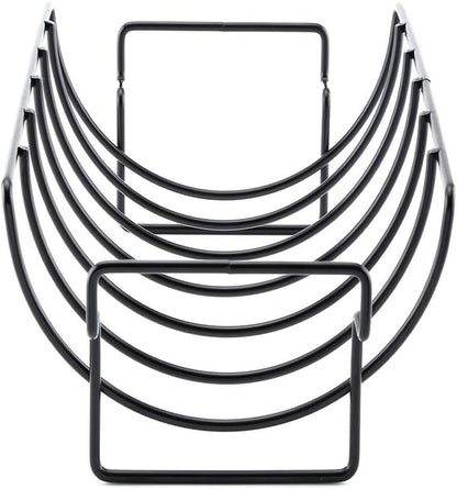 KUNANG BBQ Rib Racks for Smoking,Turkey Roasting Rack Roast Rack Dual Purpose Fit for Smoker,Oven and Grill