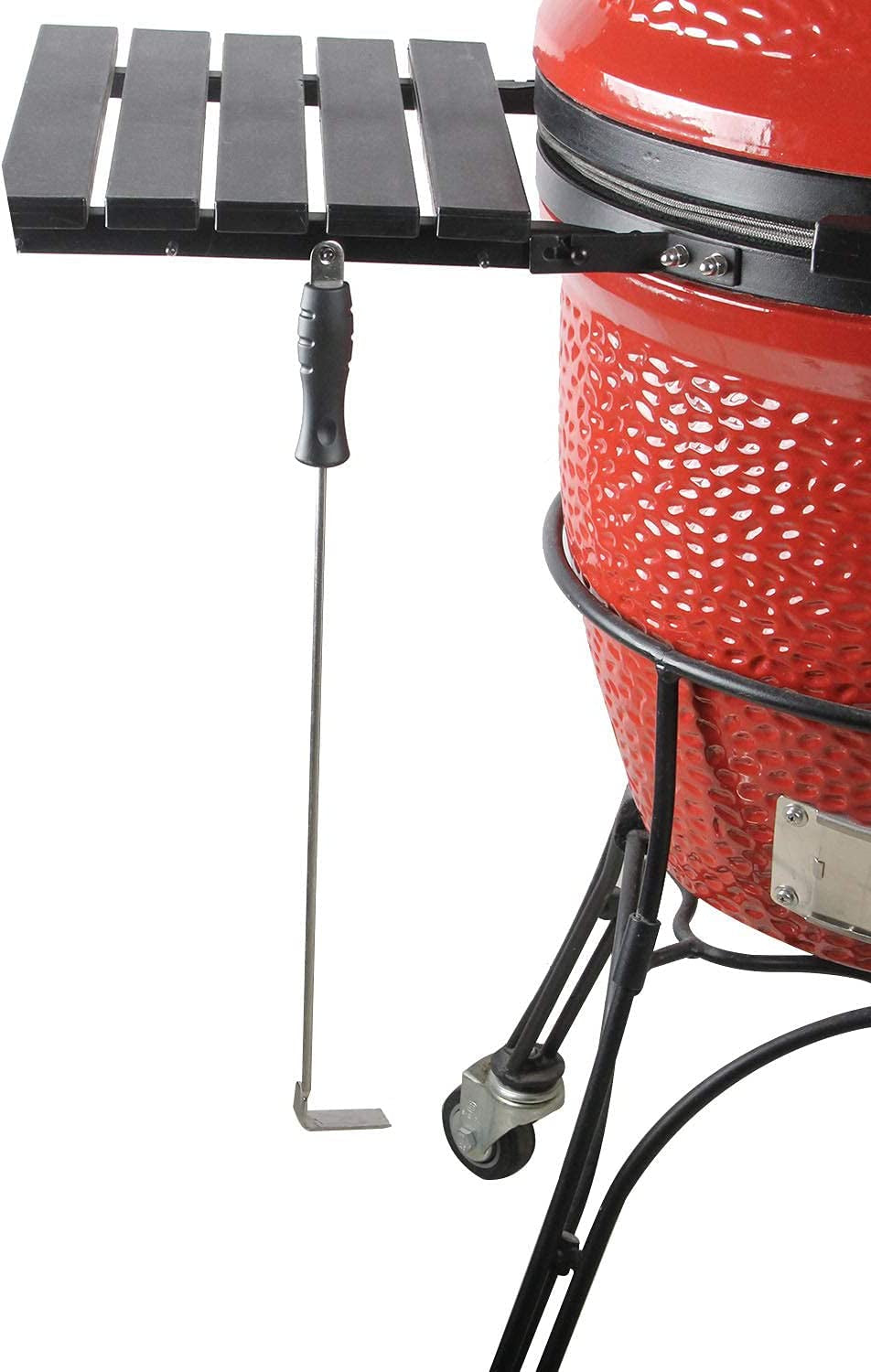 18 Inch BBQ Ash Tool for Kamado Joe Charcoal Smoker Big Green Egg Wood Burning Stove Ash Rake Grilling Poker Accessories Charcoal Garden Tools Grill Cleaning Tools