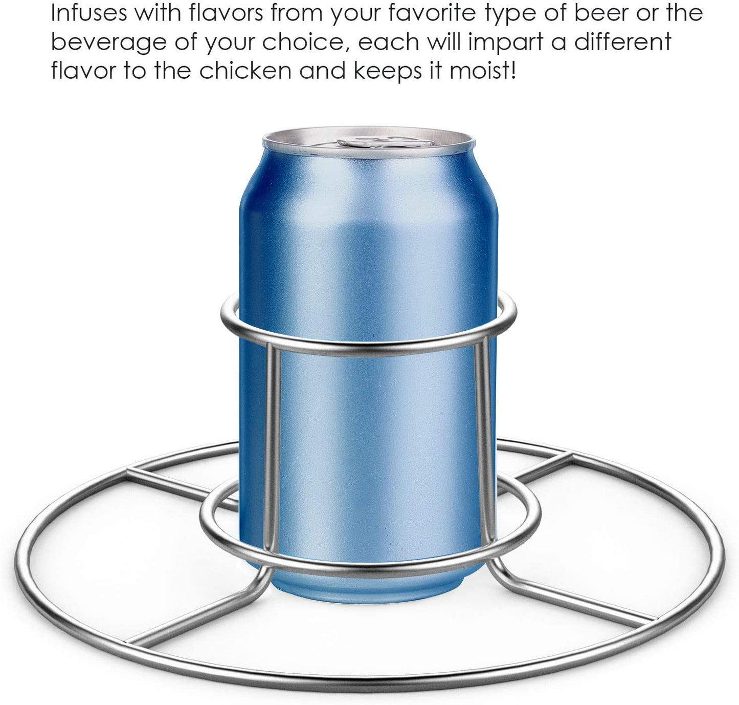RUSFOL Beercan Chicken Rack, Stainless Steel Chicken Stand for Smoker and Grill