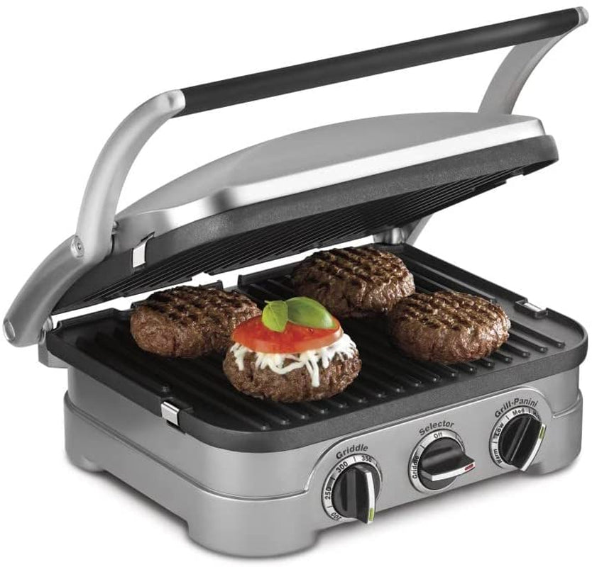 Panini Press, Stainless Steel Griddler, Sandwich Maker & More, 5-IN-1, GR-4NP1