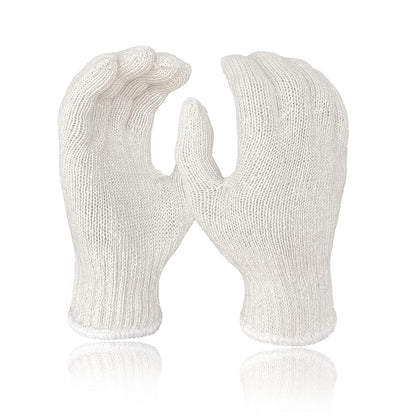 12 Pairs Cotton Glove Liners for BBQ, Cooking, Grilling, Food Handling - Safety Work Gloves Hand Saver, Large