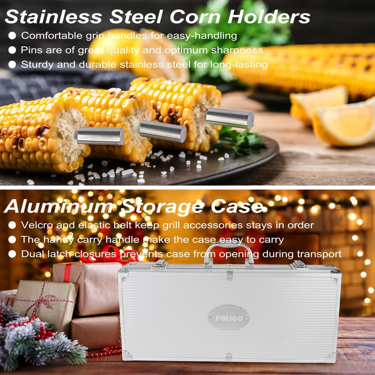 24PCS BBQ Tools Set Grill Accessories for Outdoor Grill Utensils Stainless Steel Grilling Tools Set for Christmas Birthday Presents, Barbecue Accessories Kit Ideal Grilling Gifts for Men Women