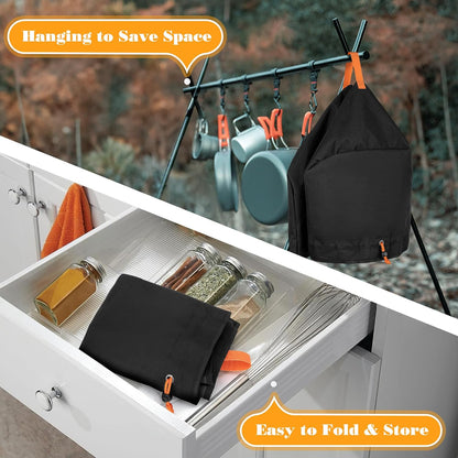 Grill Cover Compatible with Ninja OG701 OG751 Woodfire Grill, BBQ Grill Accessories Bag with Handle & Inner Pocket, Compatible with Ninja OG700 Series Outdoor 7-In-1 Grill Smoker, Cover Only