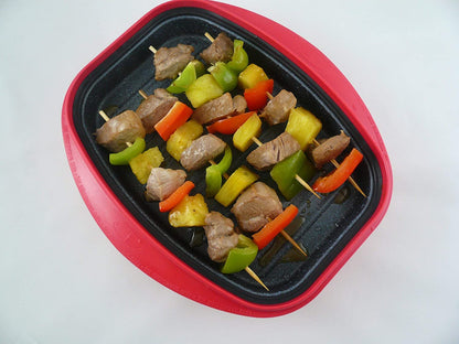 Grill Pan for Microwave Cooking, Red