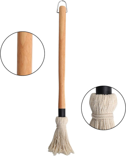 Safbbcue Barbecue Sauce Basting Brushes Mops for Grilling Ribs, Chicken, Brisket, and Other Meats Spreading Marinade/Oil, Easy to Use and Clean -18", 4Pcs