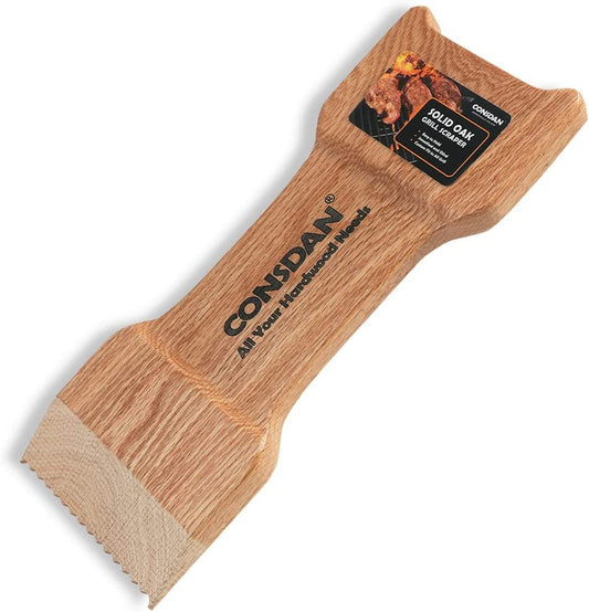 Grill Scraper, Soild Oak Wooden Grill Brush, Grill Scraper for Outdoor Grill, Bristle Free Grill Scrapers, Grill Grate Cleaner Safe Wood Grill Brusher