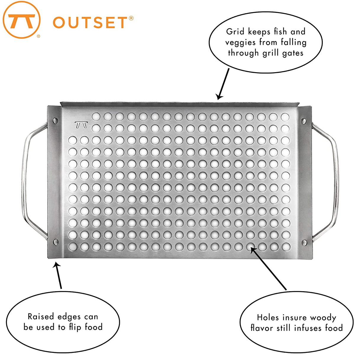 76630 Stainless Steel Grill Topper Grid, Set of 2, 11"X7" and 11"X17"