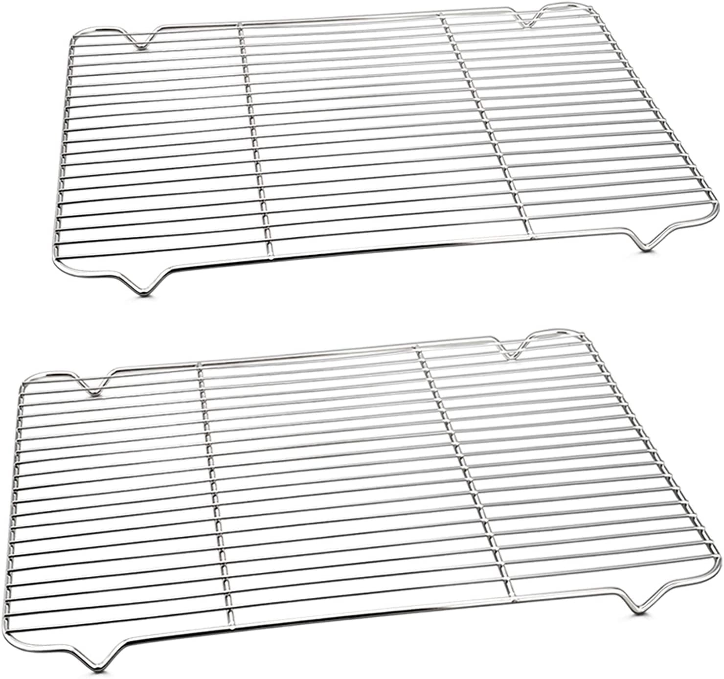 Baking Rack Cooking Rack Set of 2-16.6''X11.6'', P&P CHEF Stainless Steel Wire Cooling Drying Roasting Rack, Fits Half Sheet Cookie Pans, Commercial Quality, Oven & Dishwasher Safe