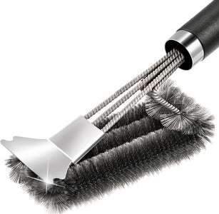 Grill Brush, Grill Scraper for Outdoor Grill, BBQ Grill Brush Bristle Free, 3 in 1 Bristles Grill Cleaning Brush, Efficient and Easy to Clean Grill Brush