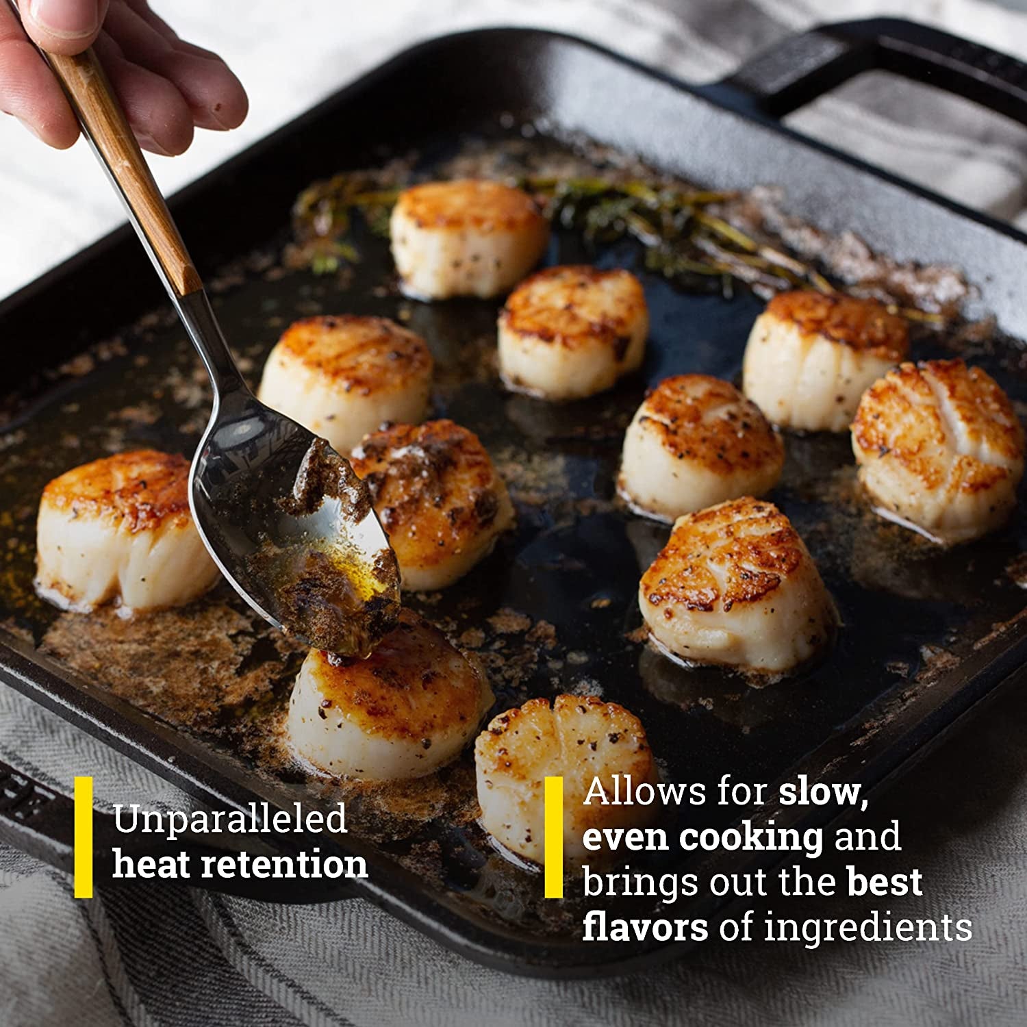 Cast Iron Chef Collection Square Grill Pan, Pre-Seasoned - 11 In