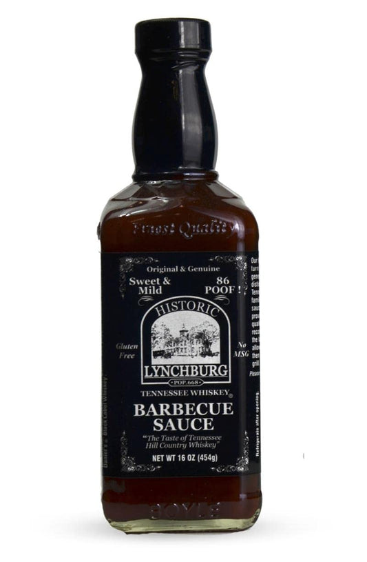 Historic Lynchburg Tennessee Whiskey Sweet and Mild Barbecue Sauce 86 Poof, Gluten Free, No MSG, Flavored with Jack Daniel Whiskey