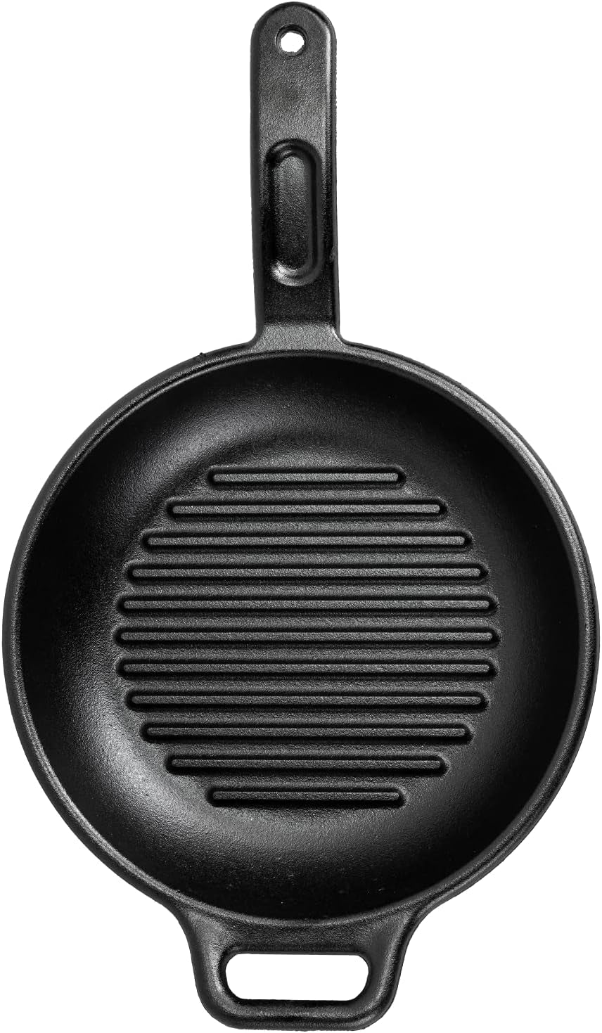 BOLD 10 Inch Seasoned Cast Iron Grill Pan; Design-Forward Cookware