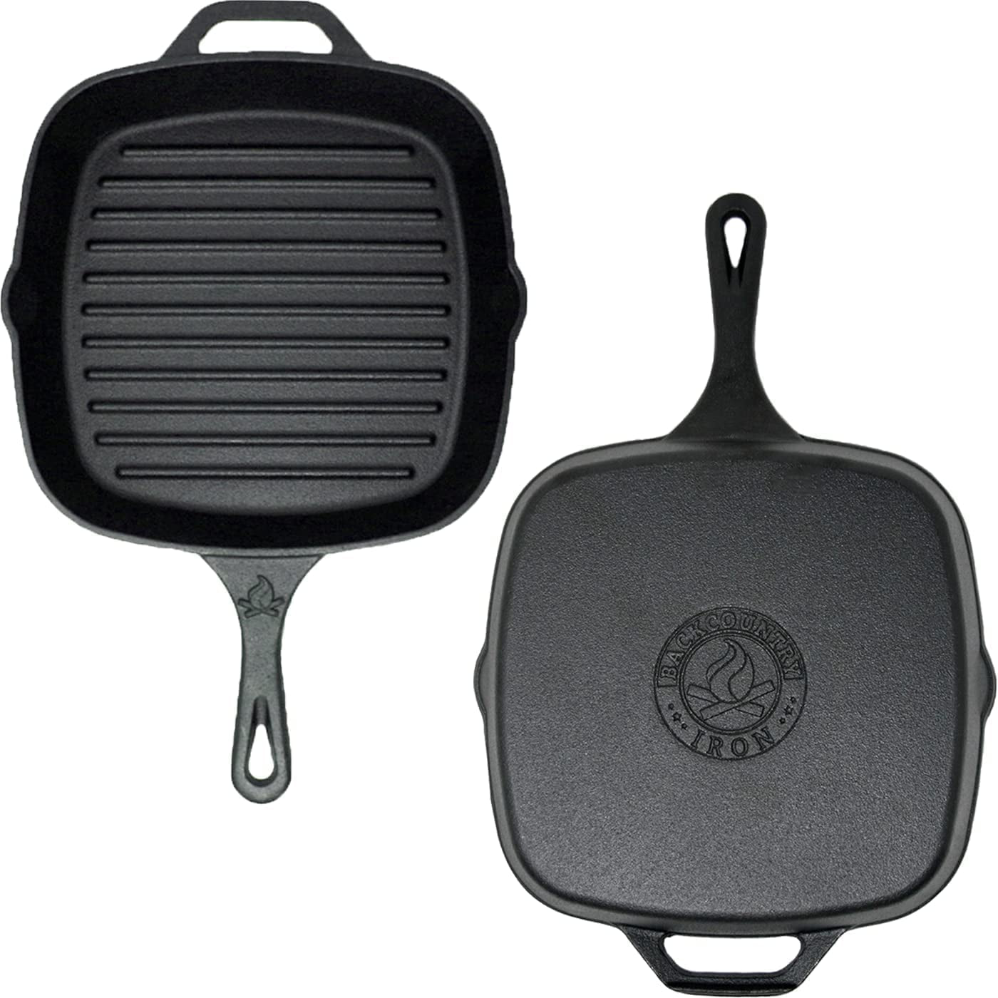 8 Inch Square Grill Pan Medium Pre-Seasoned Cast Iron